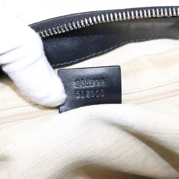GUCCI GG Canvas Hand Bag 2way Black Gold 247902 Auth 91392 - Picture 12 of 16